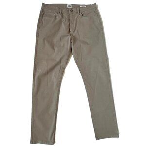 Flint and Tinder Mens Pants 36x32 Tapered Fit Slack Khaki Brown Chino Tan